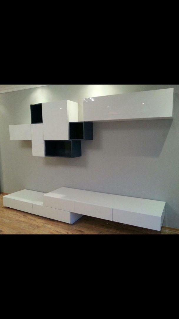 Minimal Modern Duvar Tipi TV Ünitesi Seti